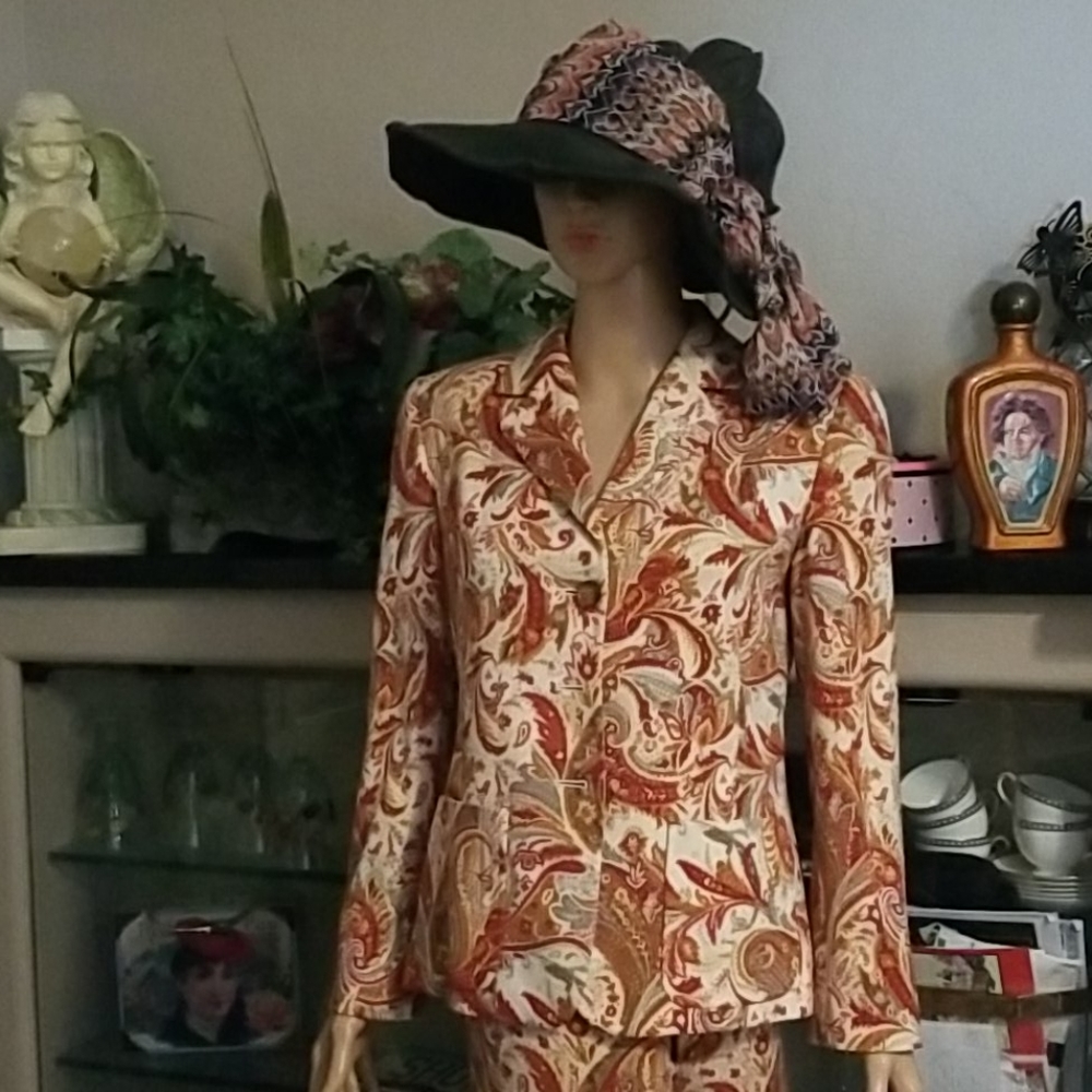 Vintage Paisley Suit Linda Allard Ellen Tracy